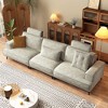 Luck Live 118.1 inch living room sofa modern comfortable sofa  medium firmness cushions removable cover  wide armrests - 3 of 4