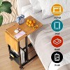 Simple Trending C-Shaped Folding End Table, Folding Small Side Table - 3 of 4