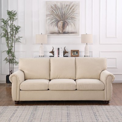 High-quality Chenile Fabric 3-Seater Sofa for Small Spaces, Living Room - The Pop Home