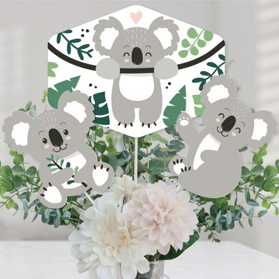 Big Dot of Happiness Koala Cutie - Bear Birthday Party and Baby Shower Centerpiece Sticks - Table Toppers - Set of 15