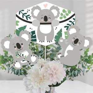 Big Dot of Happiness Koala Cutie - Bear Birthday Party and Baby Shower Centerpiece Sticks - Table Toppers - Set of 15 - 1 of 4