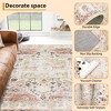 Area Rug, Rugs for Living Room, Non Slip Stain Resistant Kitchen Rug, Vintage Distressed Accent Rug - 4 of 4