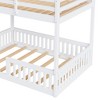 NicBex Full/Full Solid Wood Floor Bunk Bed with Ladder&Safety Guardrails,Heavy Duty Bunkbeds for Teens,Noise-Reduced Bed Frames with 600lbs Max - 4 of 4