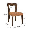 Upholstered Dining Chair Set of 2 Modern Contemporary with Rubberwood Frame & Open Back for Dining Room Kitchen-Baofuwish - 4 of 4