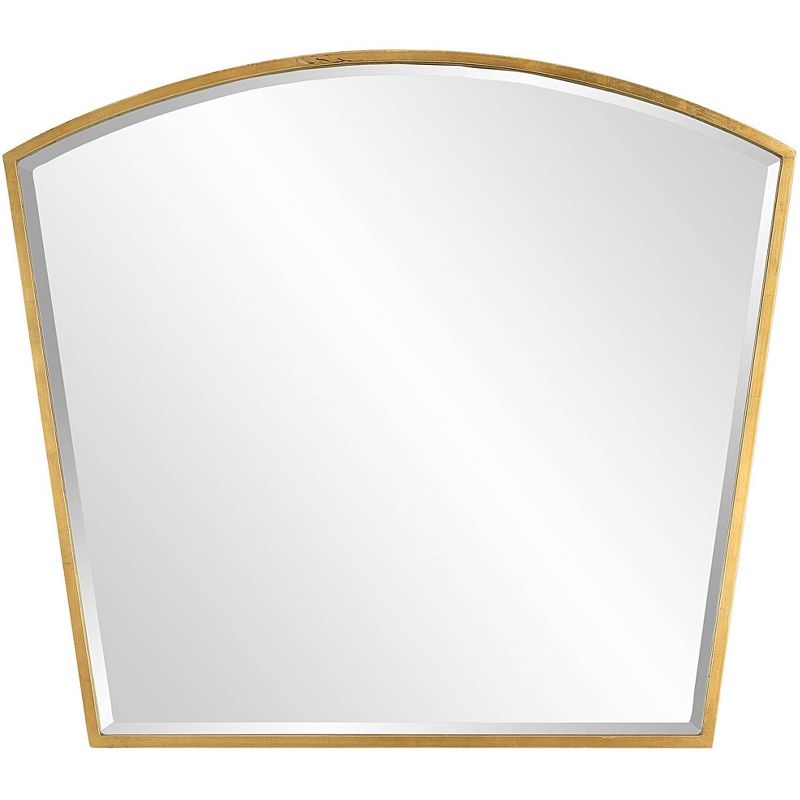 Uttermost Boundary Antiqued Gold Leaf 36" x 31 3/4" Arch Wall Mirror, 1 of 2