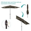 Sonkuki 6×9FT LED Rectangular Patio Umbrella w/Solar Lights, Push Button Tilt and Crank Handle - 4 of 4