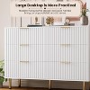 6-Drawer Fluted Bedroom Dresser with Large Capacity Drawers, Anti-Tip Straps and Sturdy Metal Handles for Living Room & Hallway - 4 of 4