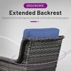 POCASSY Wicker Patio Chairs Set of 4, All Weather Wicker Rattan Patio Chairs, High Back Deep Seat with 4 Accent Table for Porch Balcony Pool - 4 of 4