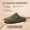 CUSHIONAIRE Haven Genuine Leather Clogs for Women – Faux Fur Lined  Slip-On Womens Shoes with Cork Footbed and Adjustable Buckle - 3 of 4