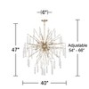 Possini Euro Design Madeleine Brass Gold Rain Chandelier 40" Wide Modern 14-Light Fixture for Dining Room House Foyer Kitchen - 4 of 4