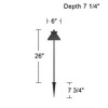 John Timberland Maitland 26" High Textured Black LED Outdoor Path Light - 4 of 4