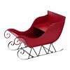 FURNIinspire Decorative Holiday Scene Props Large Iron Sleigh Distressed Christmas Santa Holiday Decoration, Home Decor, Red, 14.5"*10"*11" - 4 of 4