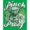 Juniors Womens Star Wars Yoda St. Patrick's Day Pinch Proof T-Shirt - 2 of 4