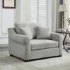 44.5"W Modern Chenille Oversized Armchair, Accent Chair, Single Sofa with 2 Pillows 4S - ModernLuxe - 2 of 4