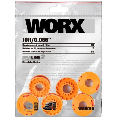 Worx WA0010 120 in Replacement Trimmer Head Spool Cap for Worx Trimmers (6 pack)