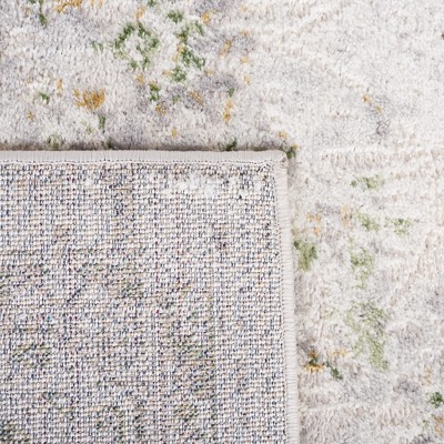 Palma Beige and Green Stain-Resistant Rectangular Area Rug