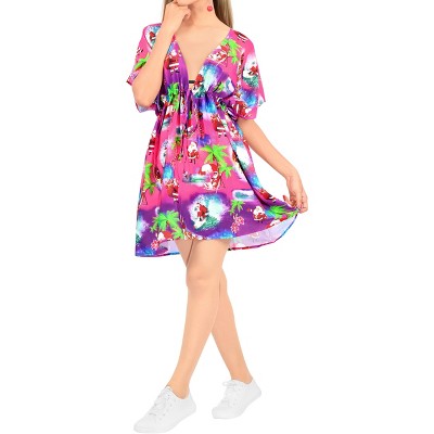HAPPY BAY Women's Beachwear Swimsuit Coverups for Women Swim Beach Dress Cover Ups for Christmas Cover up Bathing Suit XL-XXL Xmas Punch Santa Gifts