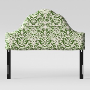 Twin Zinnia Arched Headboard Green & White Floral - Opalhouse