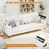 Couches for Living Room, 84 Inch Sofas for Living Room with Storage Armrests, Minimalist Couch with Cup Holders, Side Pockets - 3 of 4