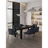 Manhattan Comfort 7pc 70.86" Rockaway and Flor Rectangle Dining Set Black: Industrial Style, Ash Wood Frame, Foam Padded Twill Seats - 2 of 4