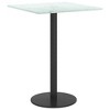 vidaXL Table Top, White 11.8"x11.8" 0.2" Tempered Glass with Marble Design - 4 of 4