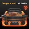 Heynemo Electric Turkey Roaster Oven with Visible Glass Lid, with Removable Pan & Rack, Stainless Steel - 4 of 4