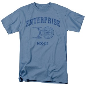Star Trek Enterprise Athletic Adult T-Shirt Carolina Blue - 1 of 4