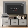 55 Inch TV Stand for Living Room, TV Stand with 3 Drawers, Compact Entertainment Center with Storage Solutions - 4 of 4