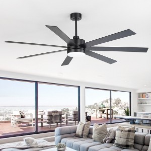 Airsurfer Celiling Fan with Light, 72 Inch Modern Ceiling Fan with Light and Remote, Reversible DC Motor, 6 Speeds, Timer, Ceiling Fan for Livingroom - 1 of 4
