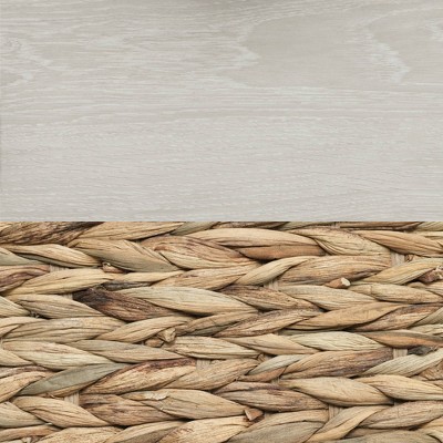 Full Oak Storage Bed with Rattan Baskets and Bookcase