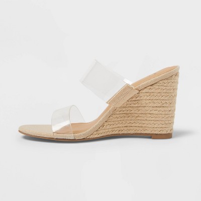 Women’s Ansel Double Band Open Toe Wedge Heels with Memory Foam Insole