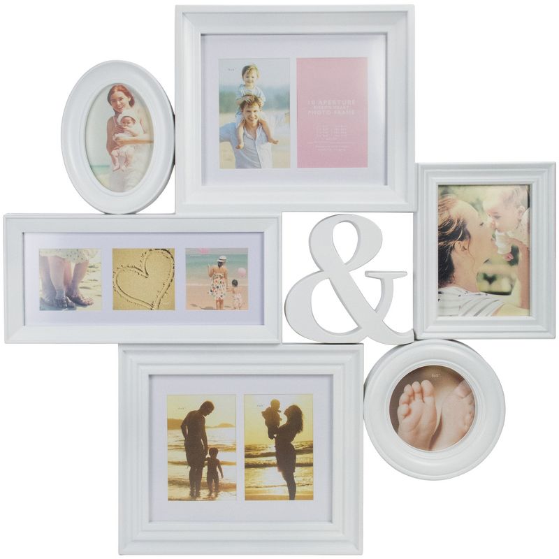 Northlight 27.75" White Multi-Size Collage Photo Picture Frame Wall Decoration, 1 of 7
