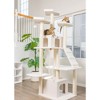Armarkat B8201 Classic Real Wood Cat Tree In Ivory, Jackson Galaxy Approved, Multi Levels With Ramp, Three Perches, Rope Swing, Two Condos - 2 of 4