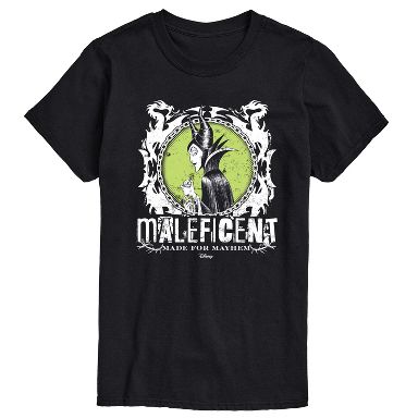 Men's Disney Maleficent Punk Short Sleeve Graphic T-Shirt - Black