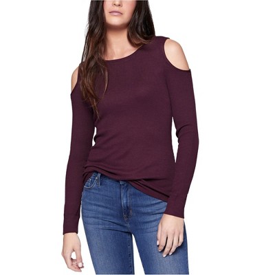 Sanctuary Clothing Womens Cold Shoulder Knit Blouse