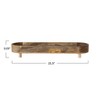 Storied Home Mango Wood Footed Tray for Storage and Serving, Natural - 2 of 4