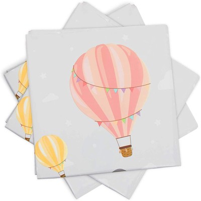 Sparkle and Bash 3 Pack Hot Air Balloon Tablecloth for Birthday Party (54 x 108 in)