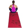 Tone Fitness Floral Yoga Mat - Red(5mm) - 3 of 4
