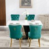 Racxily Velvet Dining Chairs Set of 2,  w/ Chrome Stainless Steel Plating Legs, Nailhead Trim, Button Tufted Parsons Dining Room Chair - 2 of 4