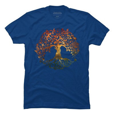 Men's Design By Humans \Golden\" Tree" By Jetti T-Shirt