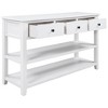 PAGED Wood Console Table Mid-Century Entryway Table with 3 Drawers & 2 Layers Shelves for Living Room, Entrance - 4 of 4
