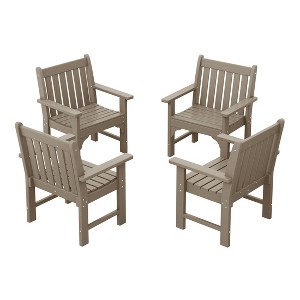 WestinTrends Outdoor Patio HDPE Adirondack Dining Arm Chairs (Set of 4) - 1 of 4