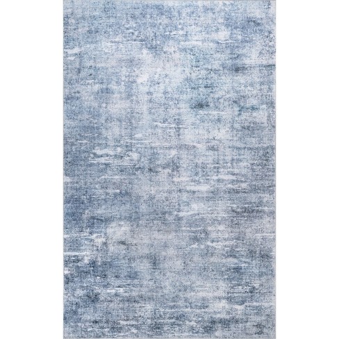 nuLOOM Mitzi Abstract Lines Machine Washable Area Rug - Grey - 8x10 Feet