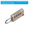 Unique Bargains Locker Luggage Bike 4 Digit Combination Lock with Security Cable Set - 4 of 4