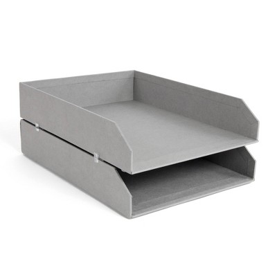 Hakan 2pk Letter Trays Gray - Bigso Box of Sweden