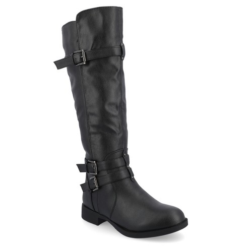 Target black shop leather boots