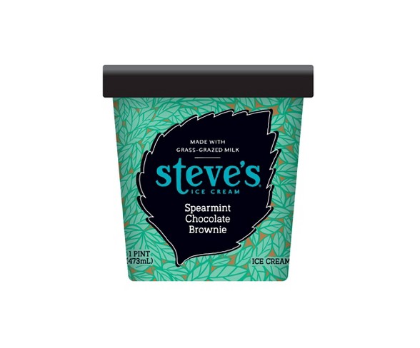 Steve's Ice Cream Spearmint Chocolate Brownie Ice Cream - 16oz