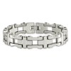 Black Bow Jewelry Men's 14mm Stainless Steel Polished Open Cross Link Bracelet, 8.5 Inch - 3 of 4