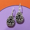 Ross-Simons Black Onyx Overlay Drop Earrings in Sterling Silver - 4 of 4