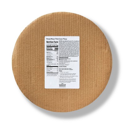 Thin Crust Three Meat Frozen Pizza 17.25oz - Market Pantry™